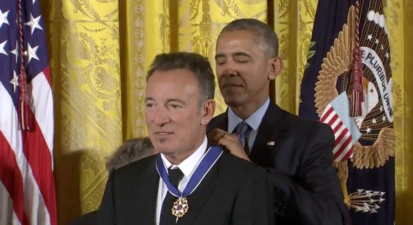 Bruce Springsteen recibe la Medalla Presidencial de la Libertad