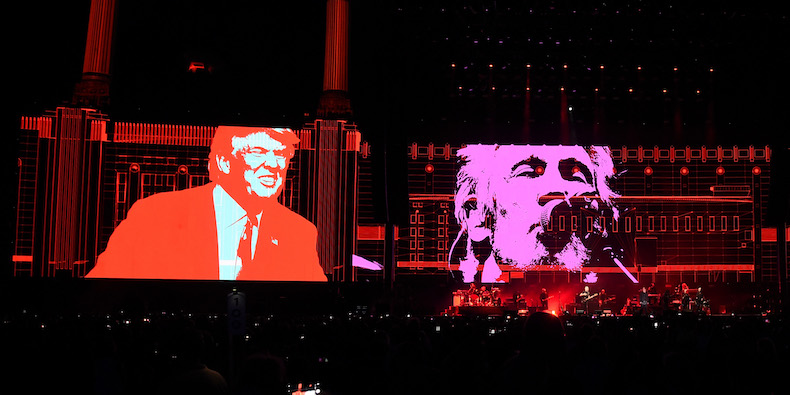 Roger Waters inicia la resistencia contra Trump con un vídeo en vivo de Pigs