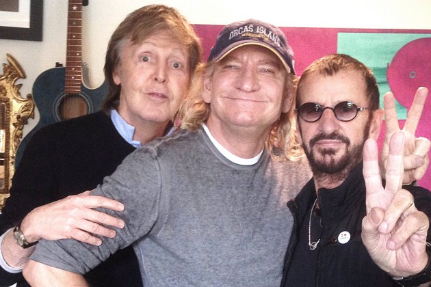 Paul McCartney y Ringo Starr juntos en el estudio